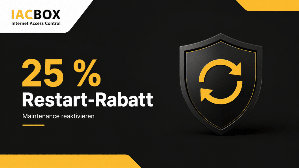 25 % Restart-Rabatt für Ihre IACBOX Software Maintenance